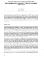 Field-based Geographic Education using Mobile Computers