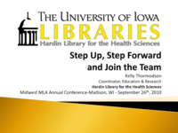 “Step Up, Step Forward and Join the Team”