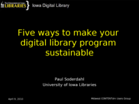 Five ways to make your digital library program sustainable
