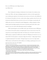 How to Use OER Games in the College Classroom