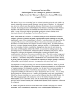 Access and ownership: Philosophical sea-change or political rhetoric