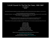 LULAC Council 10: The First Ten Years, 1959-1969