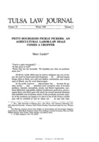 Petty-Bourgeois Pickle Pickers: An Agricultural Labor-Law Hoax Comes a Cropper