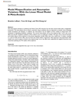 Model misspecification and assumption violations with the linear mixed model: A meta-analysis
