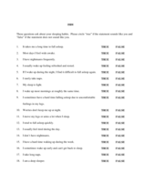 Iowa Sleep Disturbances Inventory (ISDI)