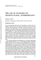 The Use of Statistics in Sociocultural Anthropology