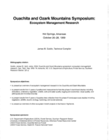 Ordination of woody vegetation in a Ouachita National Forest watershed