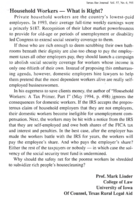 Household Workers - What is Right?