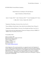Patient Preference for and Reports of Provider Behavior: Impact of Symmetry on Patient Outcomes