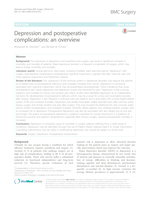 Depression and postoperative complications: an overview