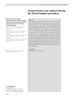 Surgeon heart rate analysis during the dental implant procedure