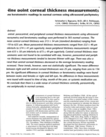 Nine point corneal thickness measurements