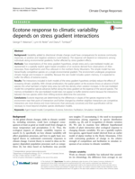 Ecotone response to climatic variability depends on stress gradient interactions