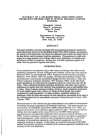 Accuracy of a GIS-based small-area population projection method used in spatial decision support systems