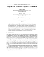 Sugarcane Harvest Logistics in Brazil