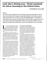 Look who's driving now—Visual standards for driver licensing in the United States