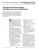 Subconjunctival hemorrhage—Something more you should know