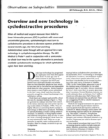 Overview and new technology in cyclodestructive procedures