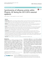 Synchronicity of influenza activity within Phoenix, AZ during the 2015-2016 seasonal epidemic