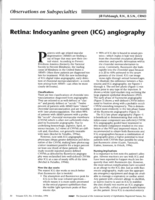 Retina: Indocyanine green (ICG) angiography