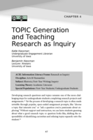 TOPIC Generation and Teaching Research as Inquiry