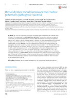 Partial denture metal framework may harbor potentially pathogenic bacteria
