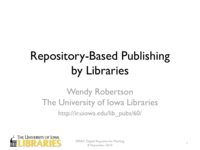 Repository-Based Publishing by Libraries