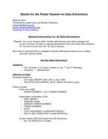 Uses of a Data Extraction from the Serials and Acquisitions  Module