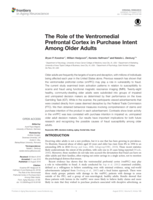 The Role of the Ventromedial Prefrontal Cortex in Purchase Intent Among Older Adults.