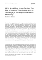 MP3s Are Killing Home Taping: The Rise of Internet Distribution and Its Challenge to the Major Label Music Monopoly