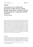 Confessions of an Intellectual (Property): Danger Mouse, Mickey Mouse, Sonny Bono, and My Long and Winding Path as a Copyright Activist-Academic