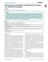 Testing Genetic Association by Regressing Genotype over Multiple Phenotypes