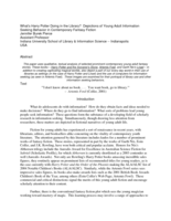 What's Harry Potter Doing in the Library?  Depictions of Young Adult Information Seeking Behavior in Contemporary Fantasy Fiction