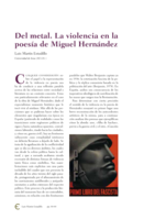 Del metal. La violencia en la poesía de Miguel Hernández