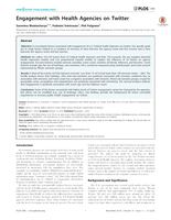 Engagement with Health Agencies on Twitter