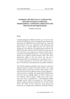 Crashing the Spectacle: A Forgotten History of Digital Sampling, Infringement, Copyright Liberation and the End of Recorded Music
