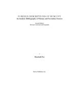 Foreign Descriptions of Muscovy: An Analytic Bibliography of Primary and Secondary Sources