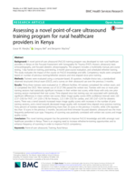 Assessing a novel point-of-care ultrasound training program for rural healthcare providers in Kenya