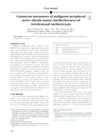 Cutaneous metastases of malignant peripheral nerve sheath tumor: Ineffectiveness of intralesional methotrexate
