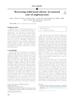 Worsening solid facial edema: An unusual case of angiosarcoma