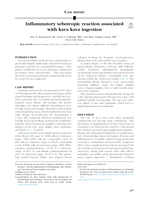 Inflammatory sebotropic reaction associated with kava kava ingestion