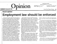 Employment Law Should Be Enforced