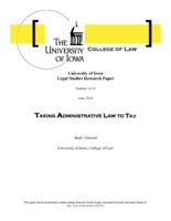 Foreword (Symposium: Taking Administrative Law to Tax)