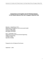 Assessment of Air Quality and Air Pollutant Impacts in Isle Royale National Park and Voyageurs National Park