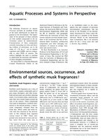 Aquatic Processes and Systems in Perspective: Environmental Sources, Occurrence, and Effects of Synthetic Musk Fragrances