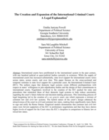 The Creation and Expansion of the International Criminal Court: A Legal Explanation