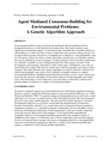 Agent Mediated Consensus-Building for Environmental Problems: A Genetic Algorithm Approach