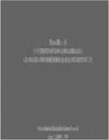 Phase II University of Iowa Libraries Graduate and Professional Student Study