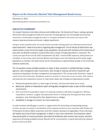 Report on the University Libraries’ Data Management Needs Survey