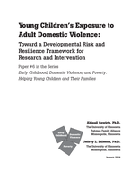 Young Children's Exposure to Adult Domestic Violence: Toward a Developmental Risk and Resilience Framework for Research and Intervention